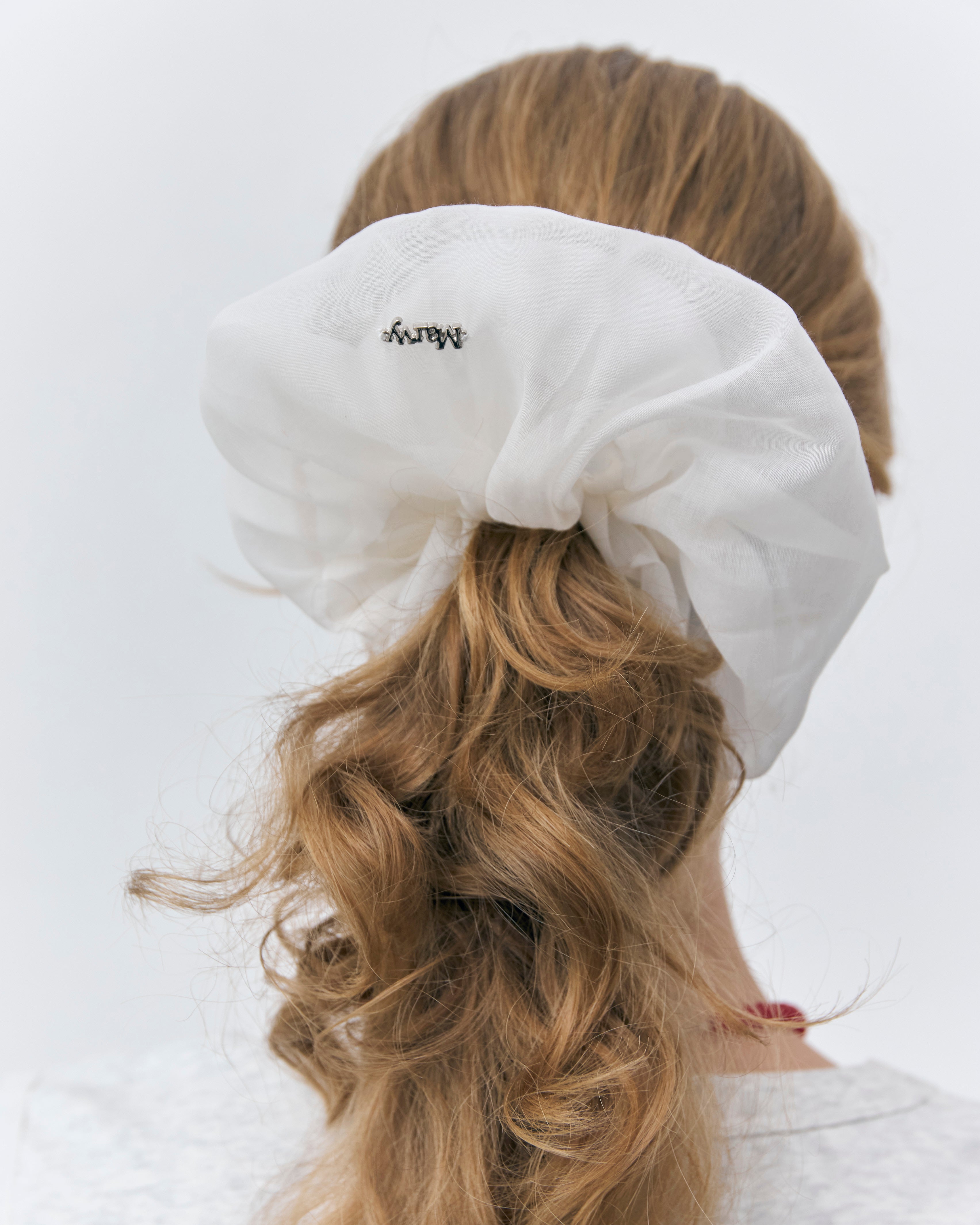 sheer puff scrunchie (3color)