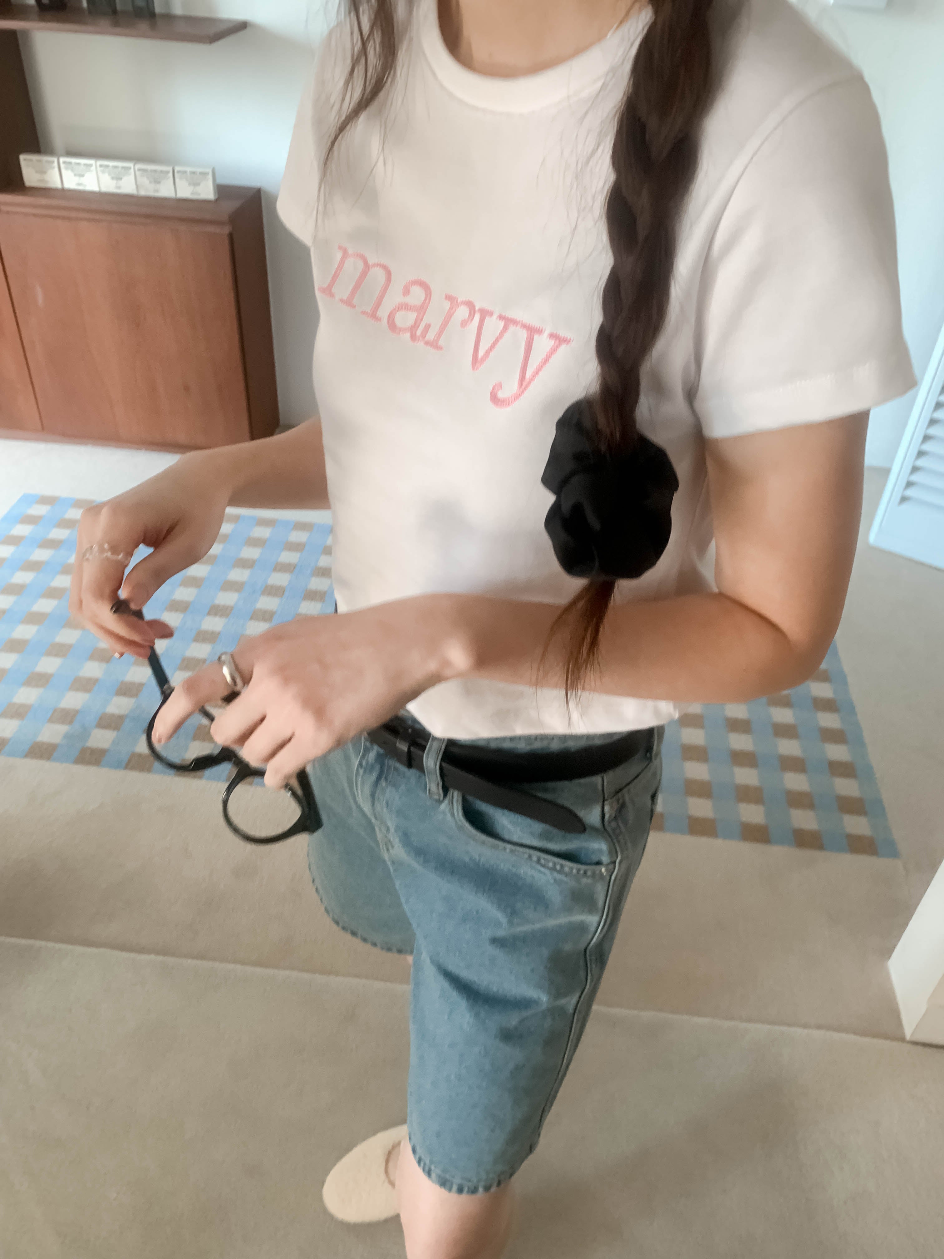 3rd) marvy chain logo tee (pink)