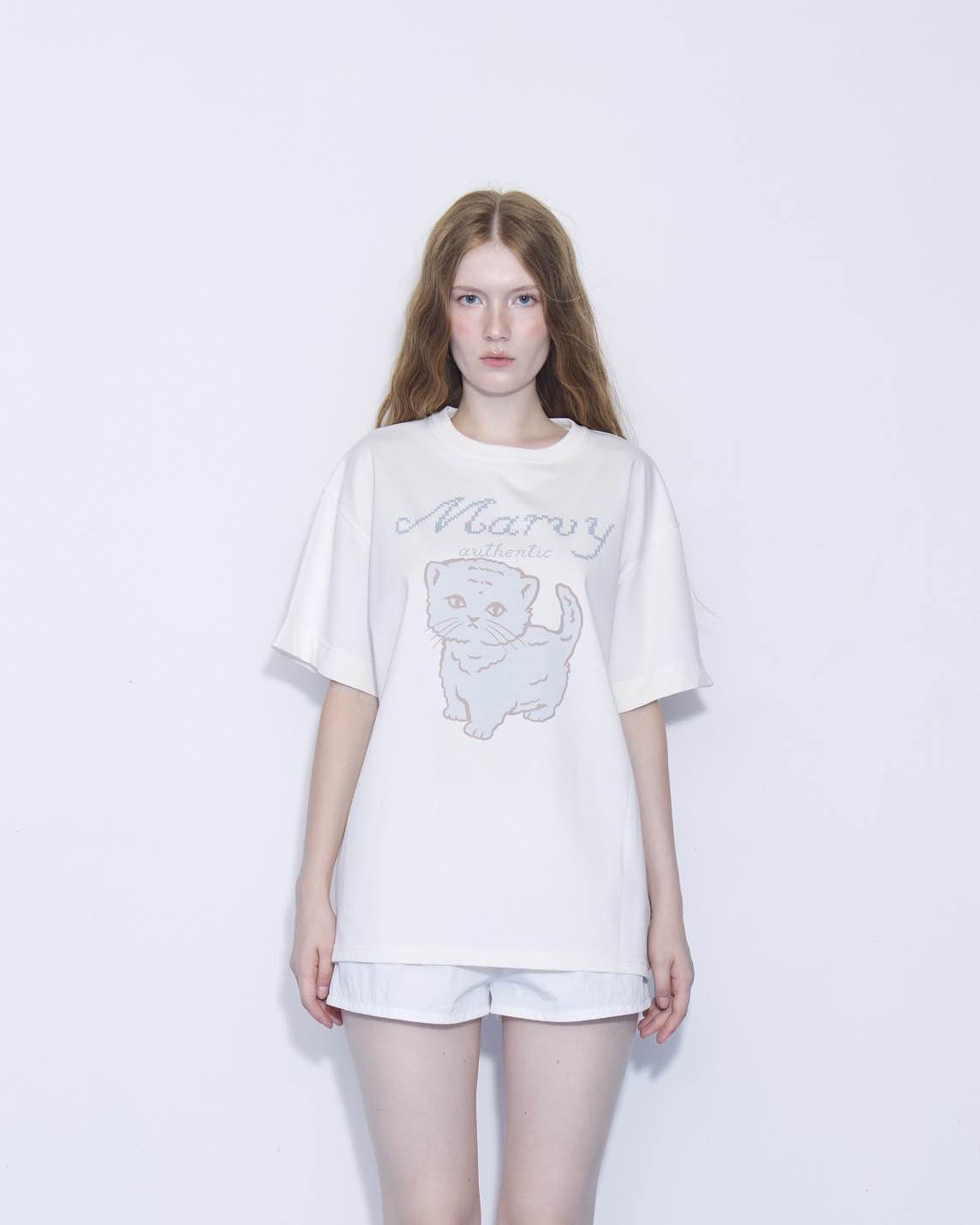 Marvy Blue Kitten Tee