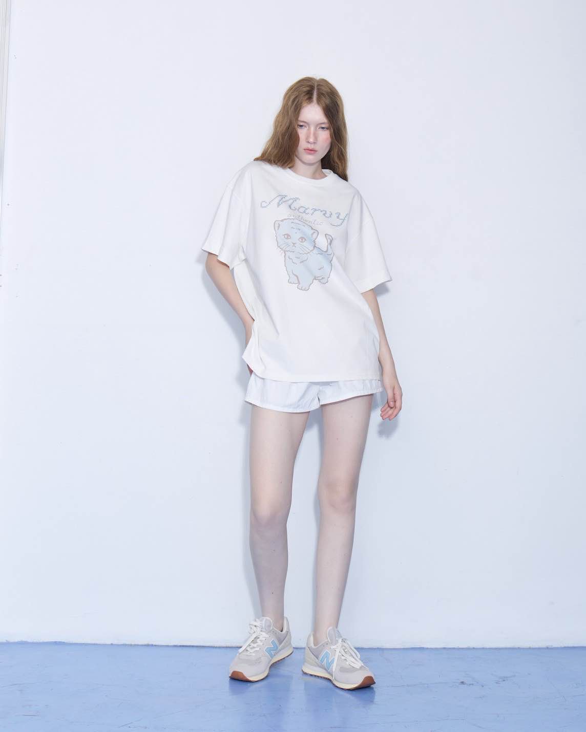 Marvy Blue Kitten Tee
