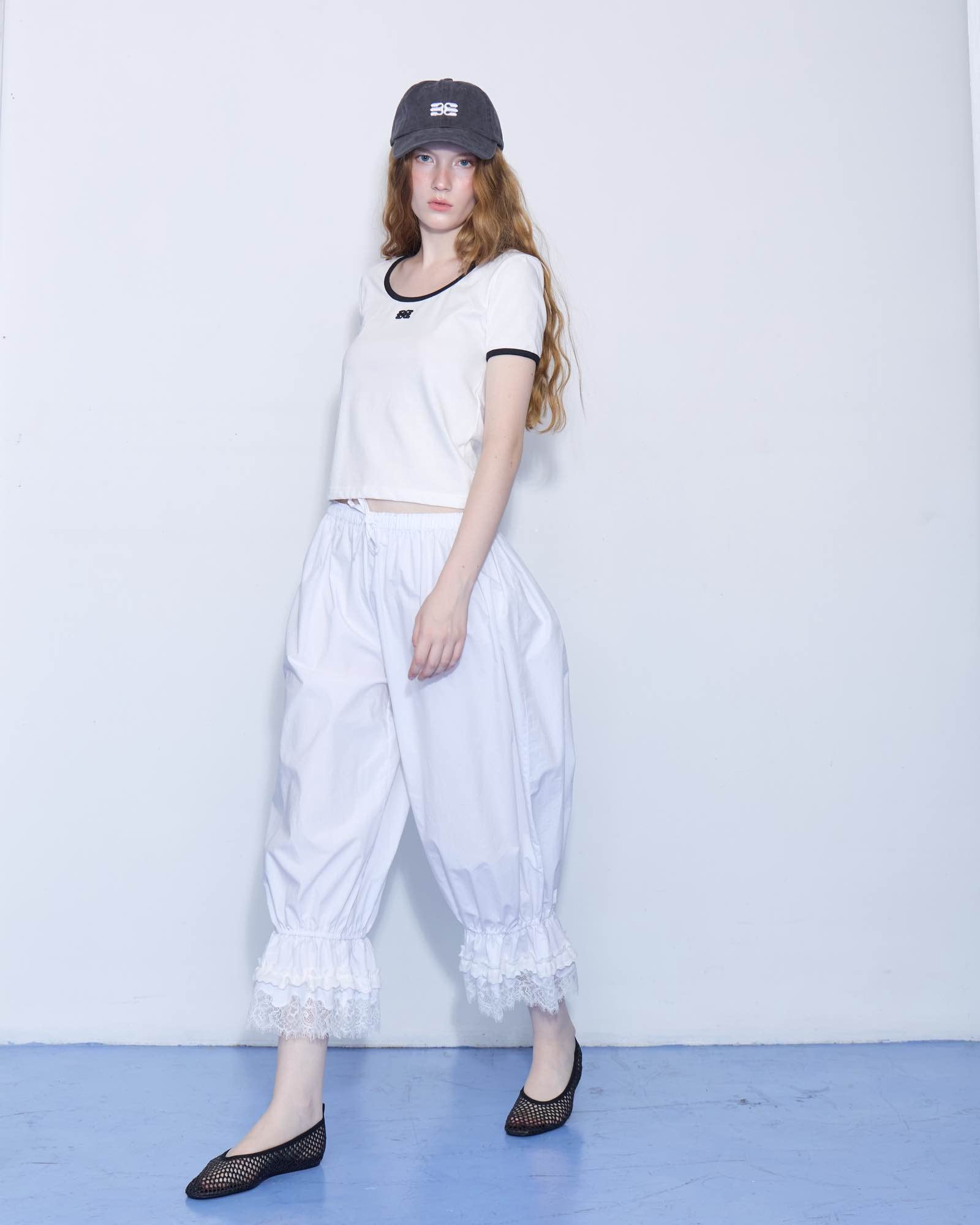 Lace Trim Bloomer Pants