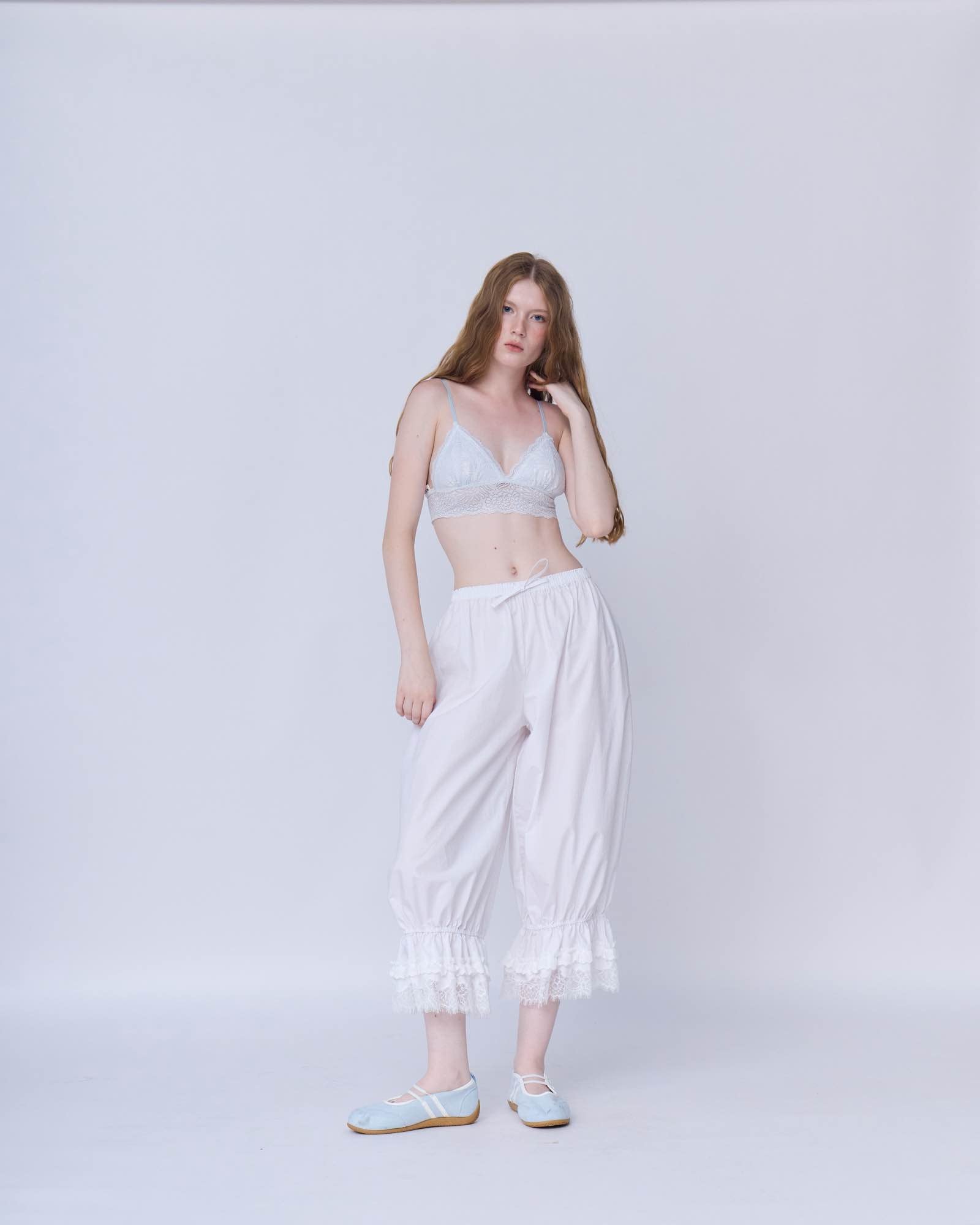 Lace Trim Bloomer Pants