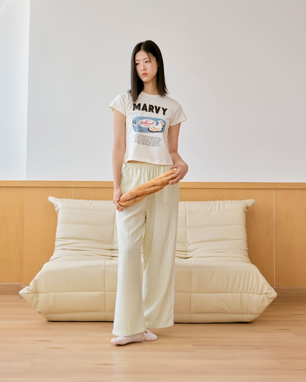 2nd) marvy tilly stripe pants
