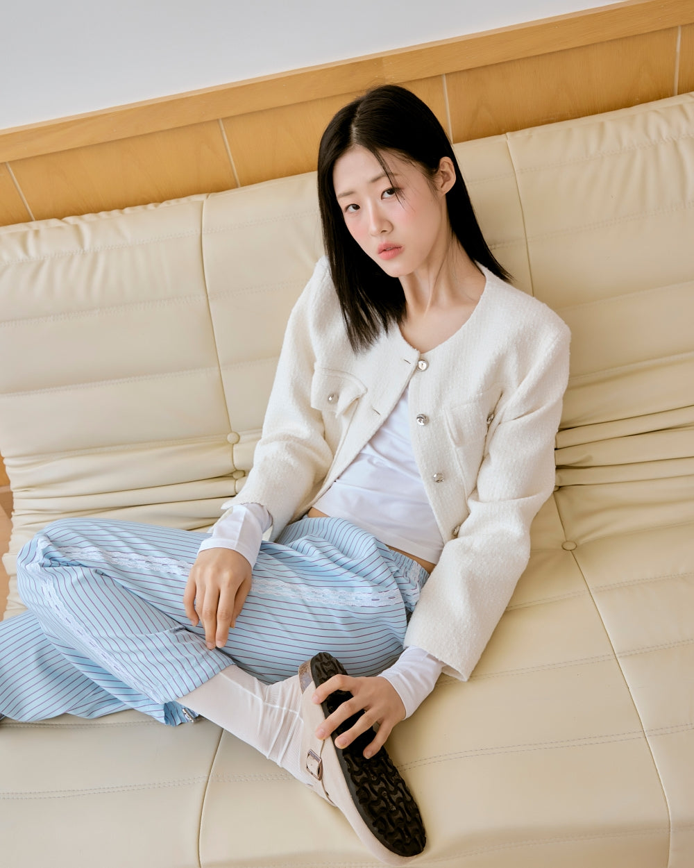 2nd) marvy tilly stripe pants