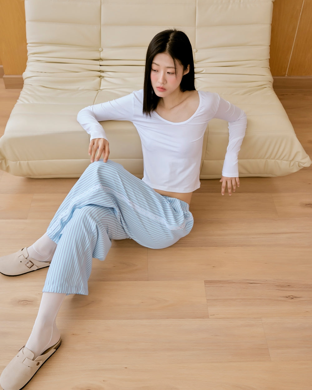 2nd) marvy tilly stripe pants