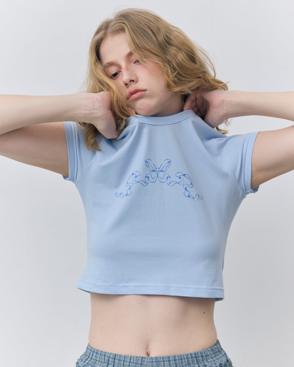 petit bow crop tee