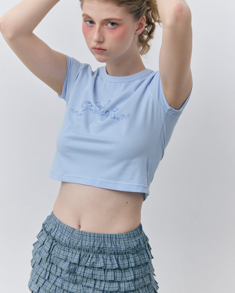 petit bow crop tee