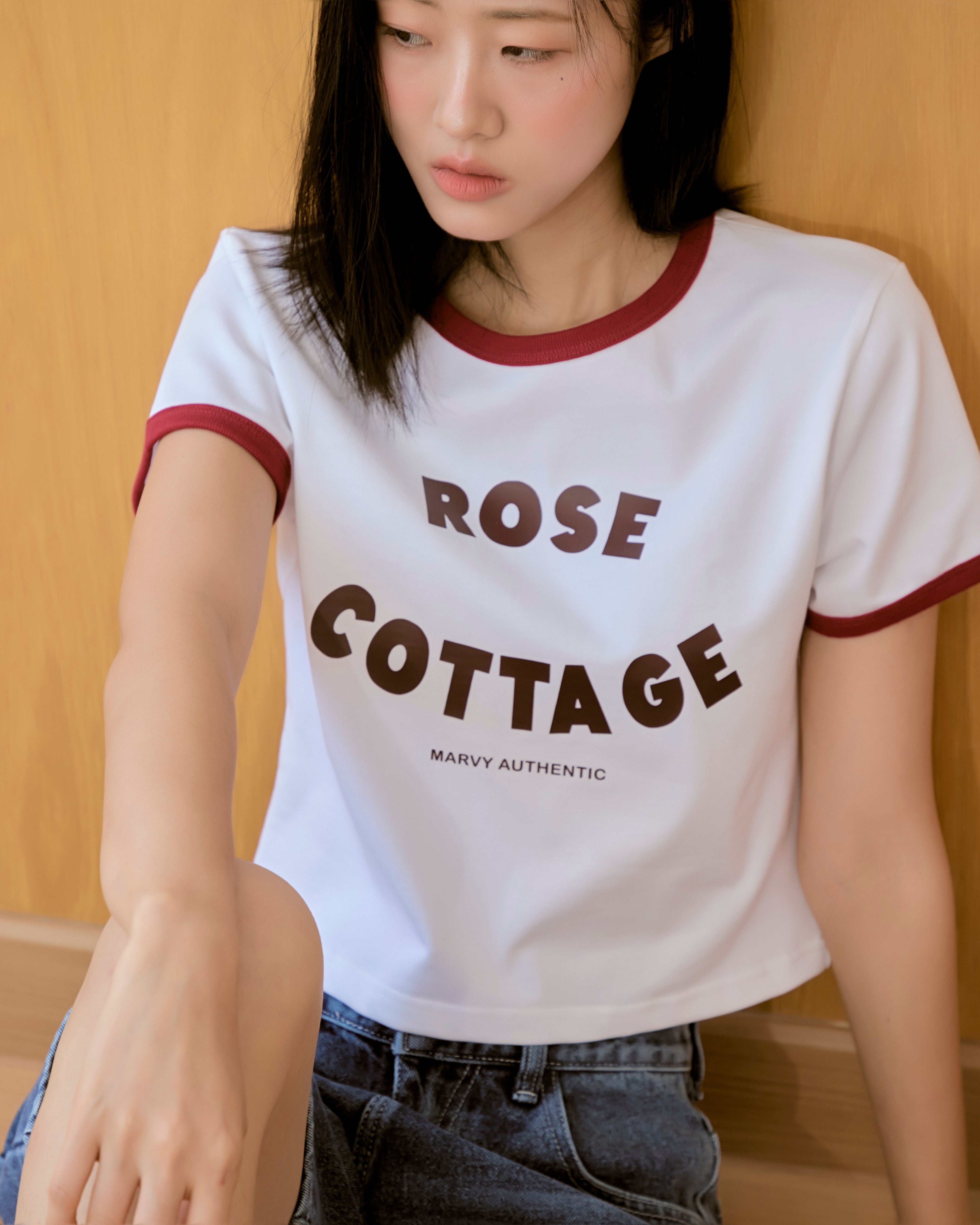 rose cottage ringer tee