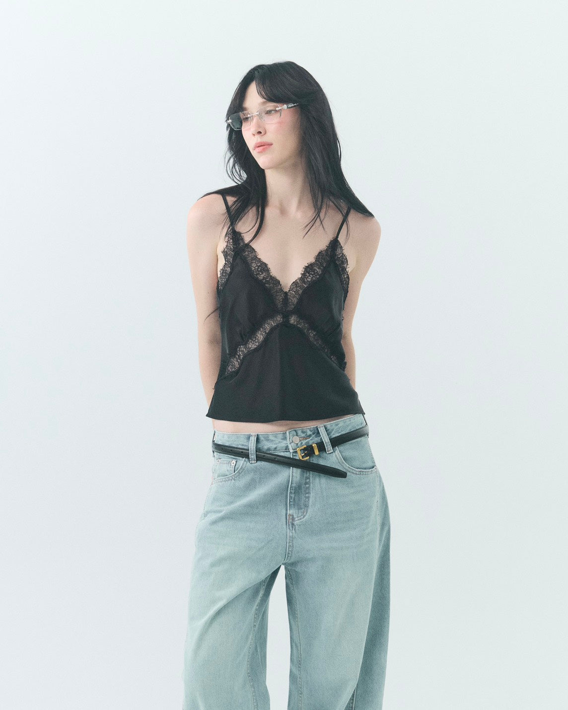 GRAINED COWHIDE LEATHER BELT