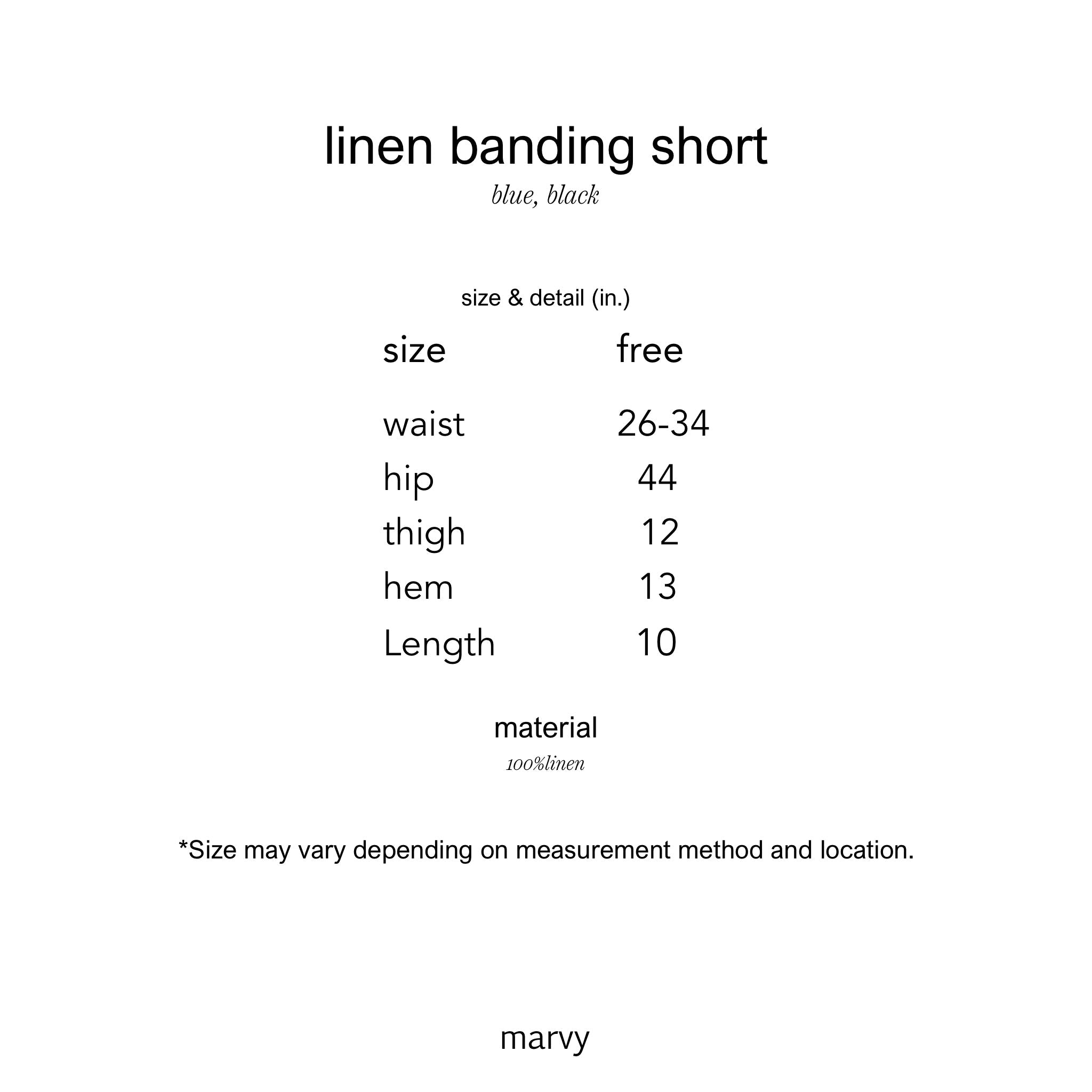 linen banding short pants (sky blue) - Marvymarvy