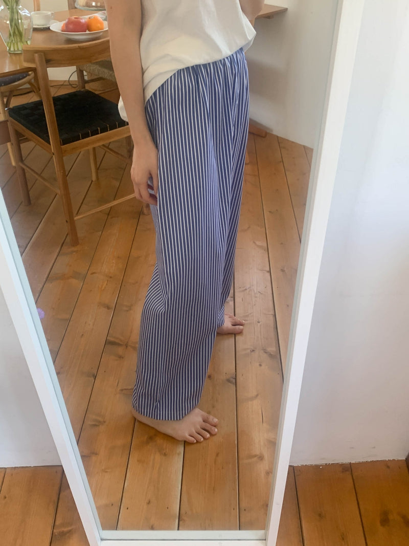 striped lounge pants (blue) - Marvymarvy