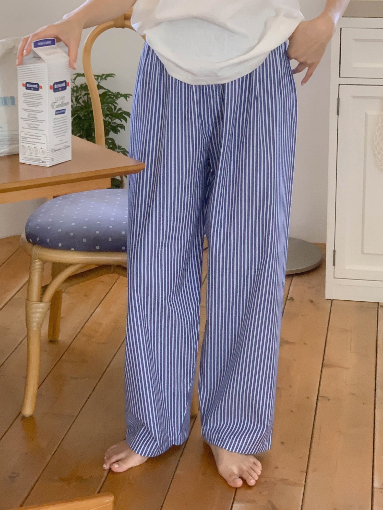 striped lounge pants (blue) - Marvymarvy