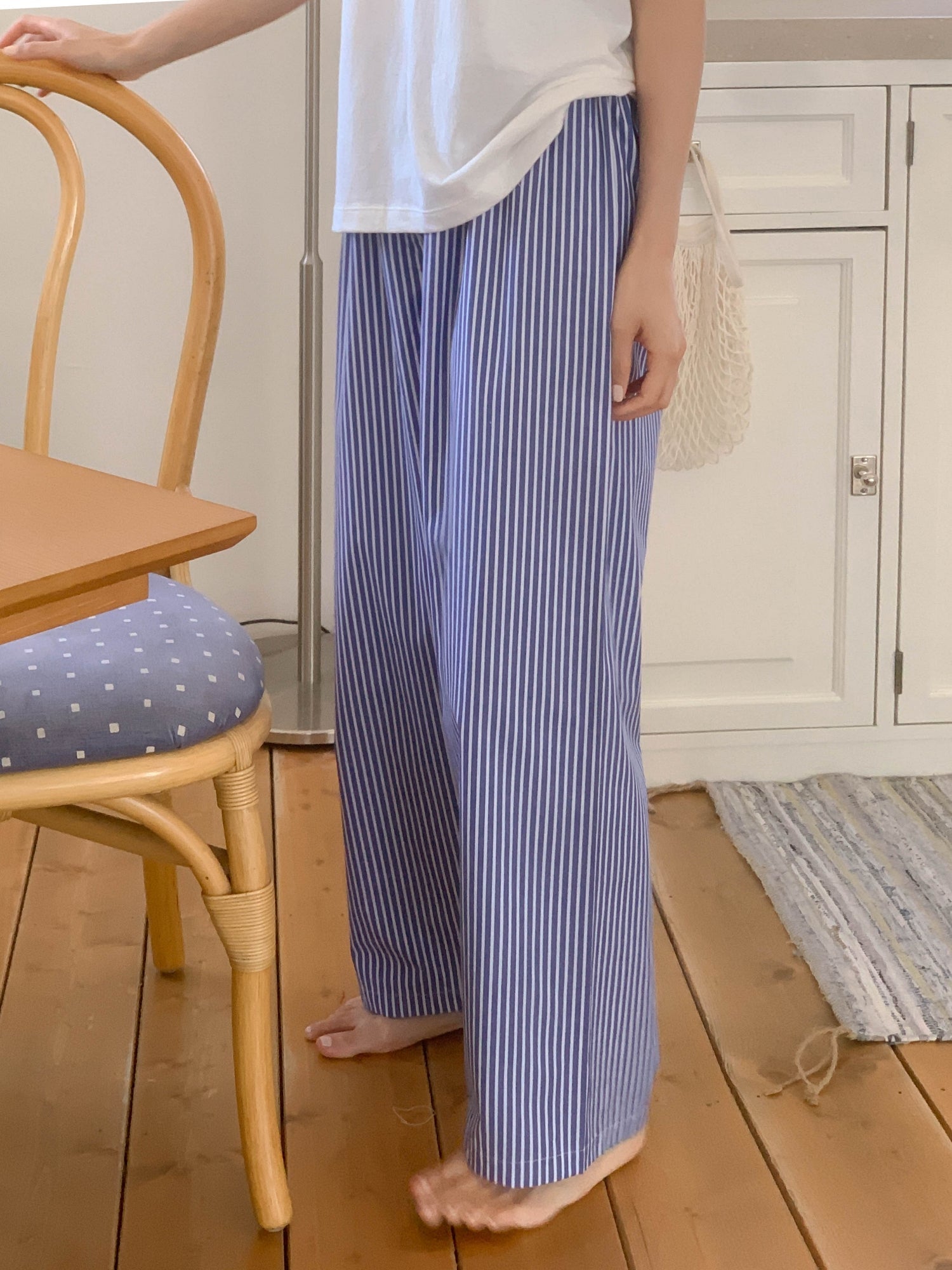 striped lounge pants (blue) - Marvymarvy