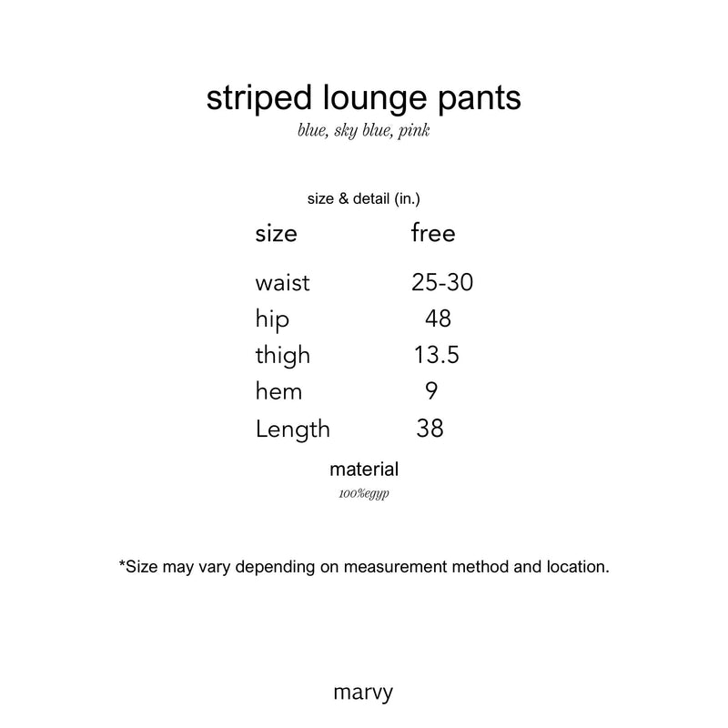 striped lounge pants (pink) - Marvymarvy