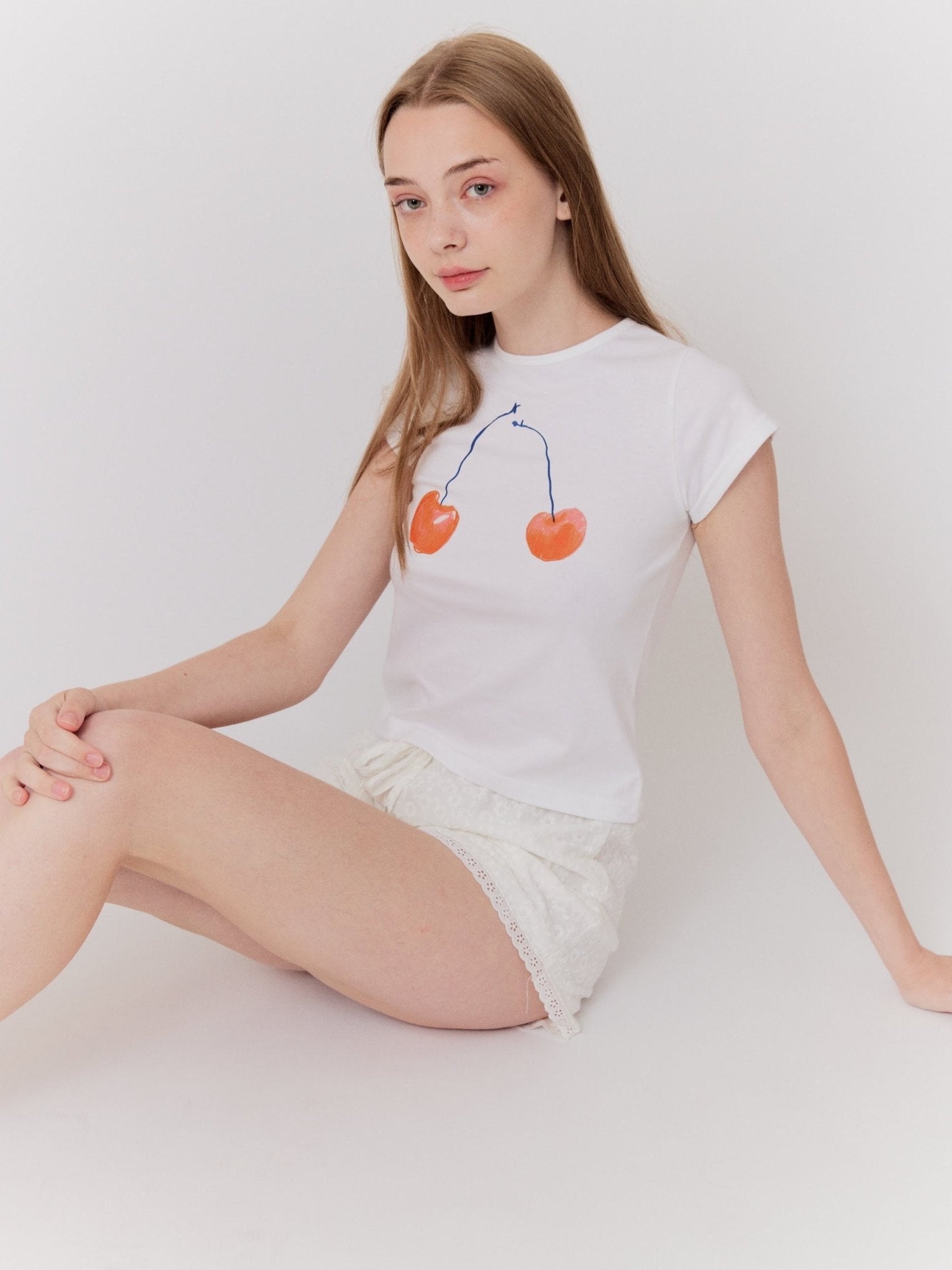 Cherry Printed Baby Tee - Marvymarvy