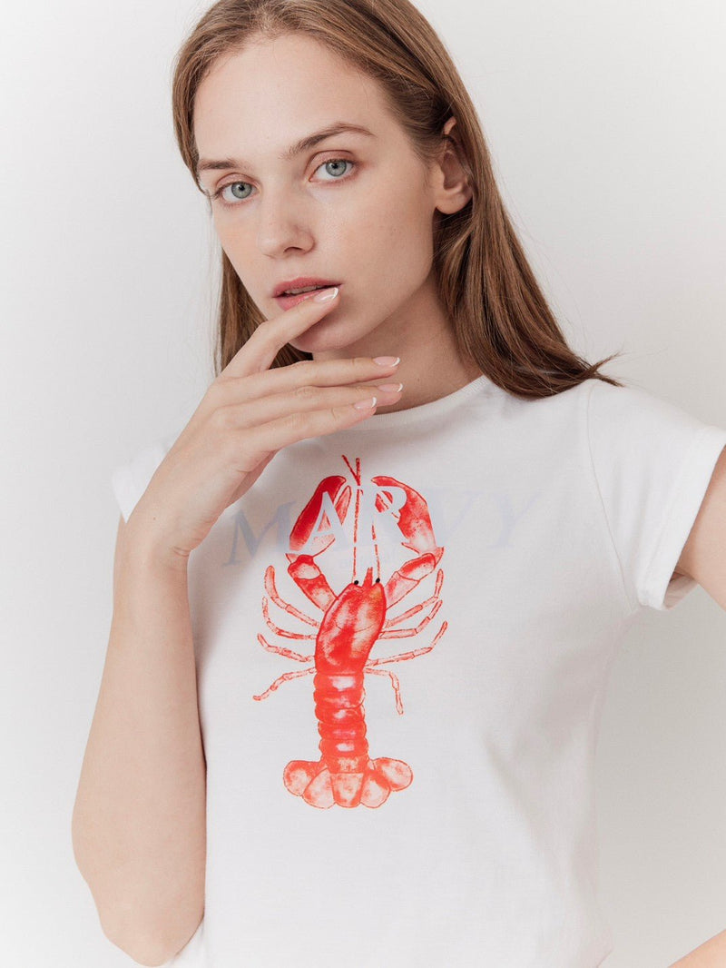 Lobster Lover Baby Tee - Marvymarvy