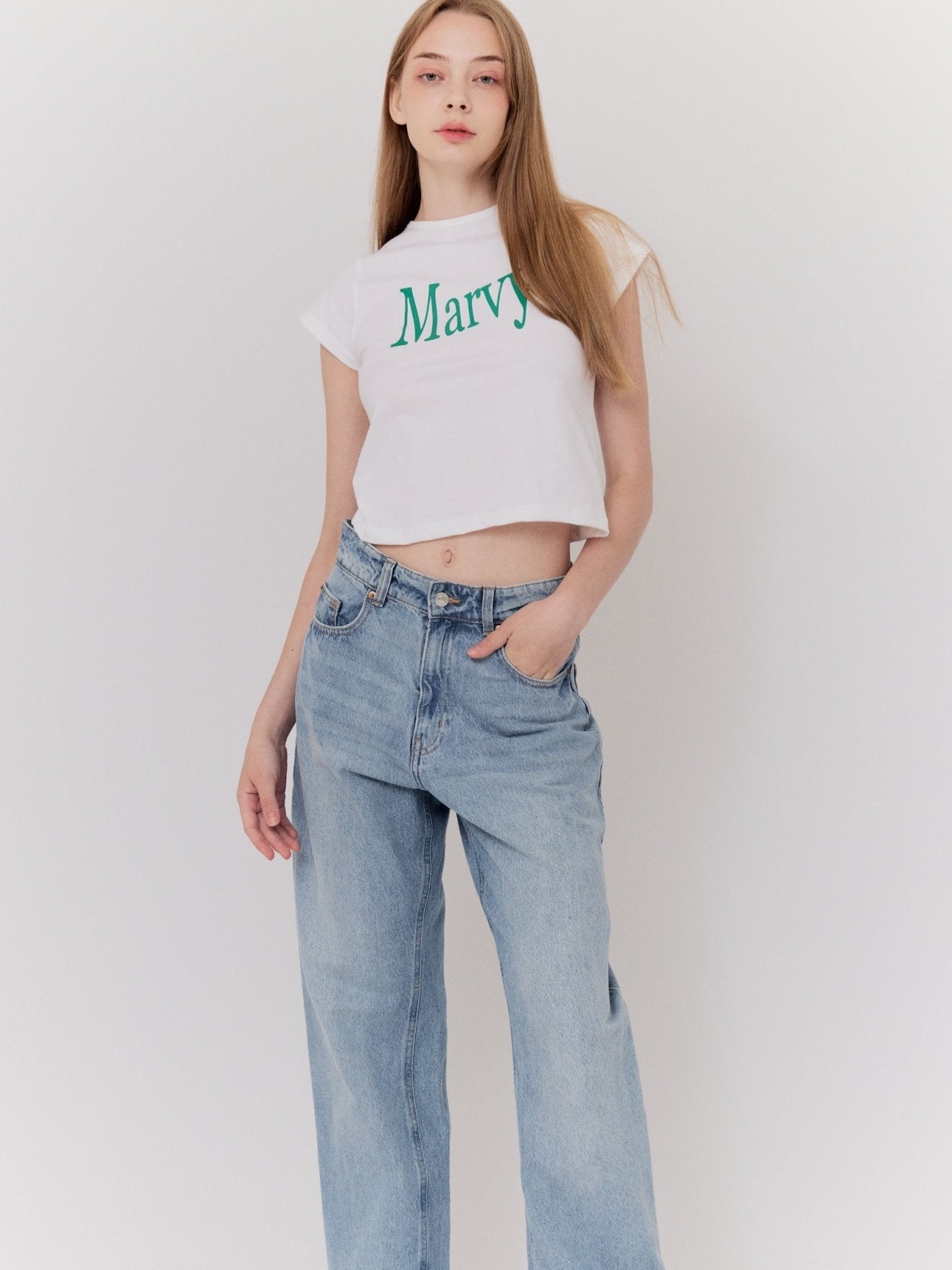 Marvy Logo Baby Tee - Marvymarvy