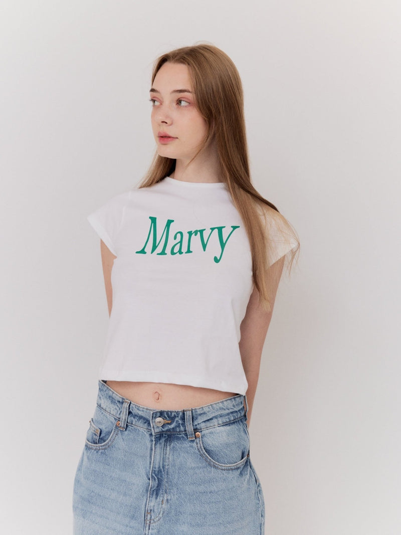 Marvy Logo Baby Tee - Marvymarvy