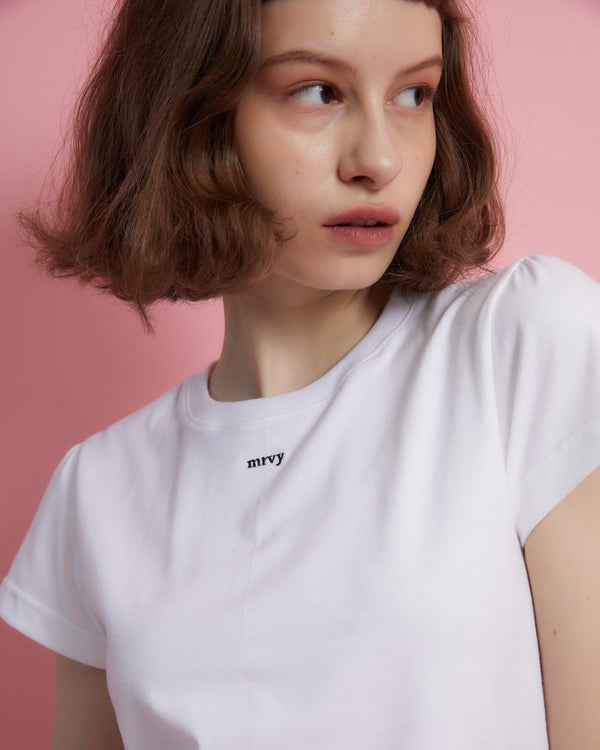 MRVY Logo Puffy Top (white) - Marvymarvy