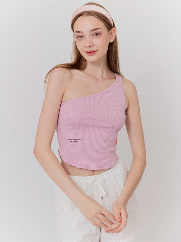 Mrvy One Shoulder Tank Top - Marvymarvy