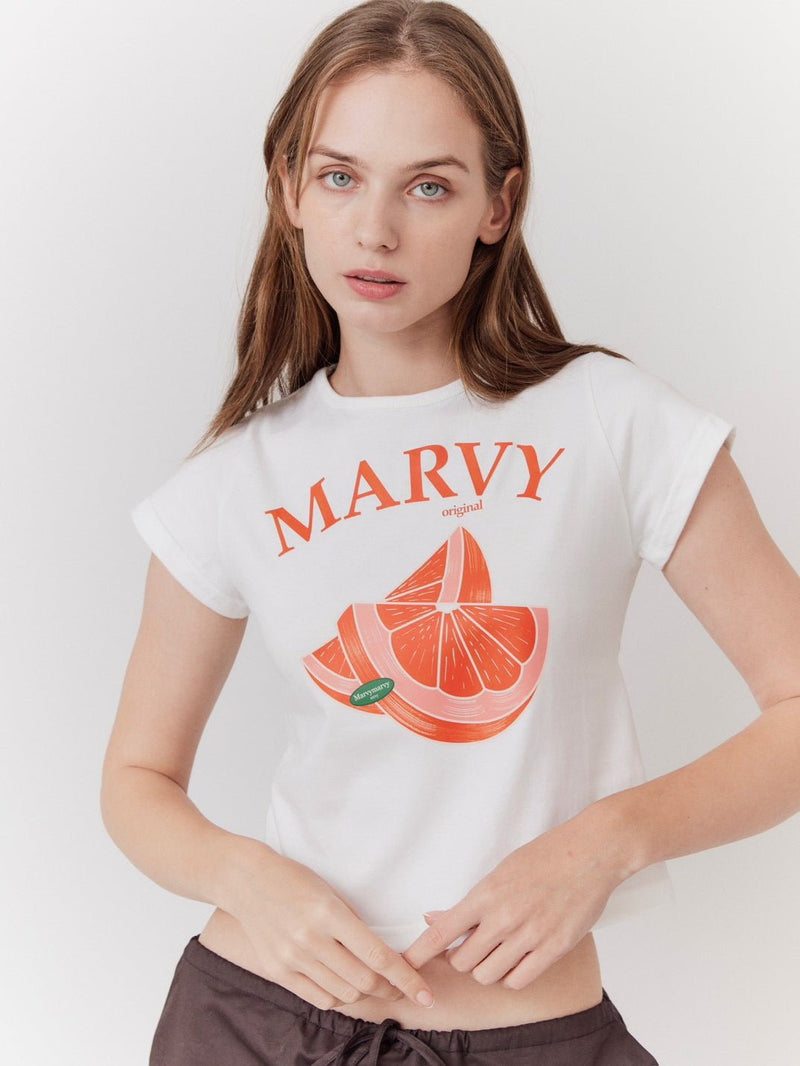 Orange Slice Baby Tee - Marvymarvy