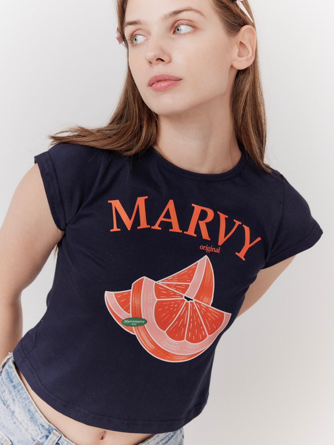 Orange Slice Baby Tee - Marvymarvy